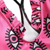 Eye Frill Hem Backless One Piece Swimsuit