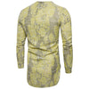 Crew Neck Button Jacquard Knit Blends T-shirt