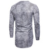 Crew Neck Button Jacquard Knit Blends T-shirt