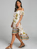 Print Off The Shoulder High Low Dress