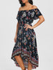 Print Off The Shoulder High Low Dress