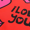 Valentine's Day Lip Heart Graphic Print Sweatshirt