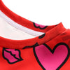 Valentine's Day Lip Heart Graphic Print Sweatshirt