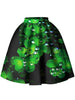 High Waist Knee Length Leaf Skirt