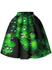 High Waist Knee Length Leaf Skirt