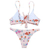 Spaghetti Strap Padded Underwire Floral Print Women Bikini Set