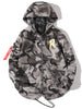 Graphic Camo Print Hooded Jacket