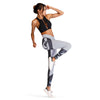 Mid Waist Print Skinny Elastic Women Yoga Pants