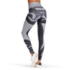 Mid Waist Print Skinny Elastic Women Yoga Pants
