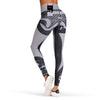 Mid Waist Print Skinny Elastic Women Yoga Pants