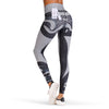 Mid Waist Print Skinny Elastic Women Yoga Pants