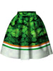 3D Leaf Print A Line Skirt