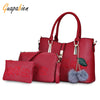 3pcs Women Handbag PU Leather Shoulder Bag