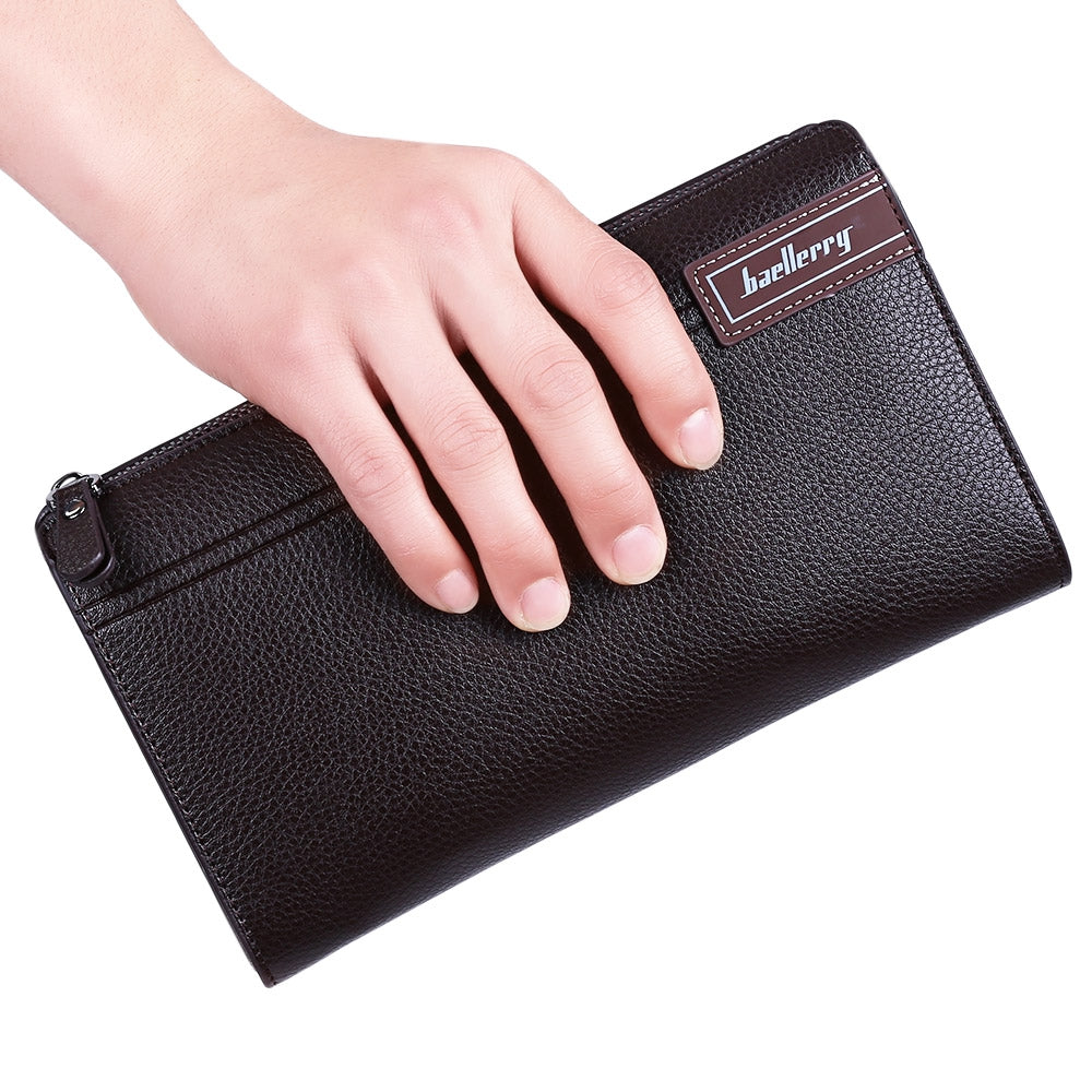 Baellerry PU Leather Men Clutch Wallet Business Handy Bag