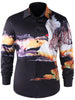 Auspicious Clouds Gruidae Print Shirt