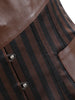 Open Bust Wide Straps Striped Waist Cincher Corset