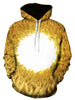 3D Bananas Hole Print Pullover Hoodie