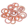 120pcs Solid Copper Washers Flat Ring Sump Plug Oil Seal