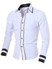 2017 New Fashion Personality Men'S Self-Cultivation Casual Long-Sleeved Shirt