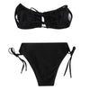 Side Tied Bandeau Bikini Set