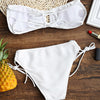 Side Tied Bandeau Bikini Set