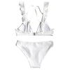 Ruffle Detail Low Waisted Bikini Set
