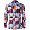 Single Button Ancient Words Print Blazer