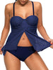Flyaway Openwork Push Up Tankini Set