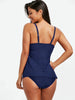 Flyaway Openwork Push Up Tankini Set