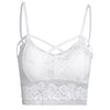 Padded Cross Front Lace Crop Cami Top