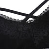 Padded Cross Front Lace Crop Cami Top