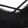Padded Cross Front Lace Crop Cami Top