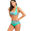 High Waist Halter Print Bikini Set