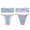 Strapless Backless Padded Print Low Waist Women Bikini Set