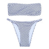 Strapless Backless Padded Print Low Waist Women Bikini Set