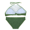 Lace Up Halter Swimwear Velour Women Bikini Set Swimsuit