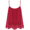 Spaghetti Strap Layered High Low Tank Top