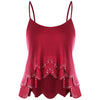 Spaghetti Strap Layered High Low Tank Top