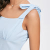 Textured Square Neck Flounce Mini Dress