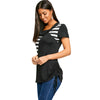 Short Sleeve Stripe Panel T-shirt