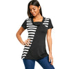 Short Sleeve Stripe Panel T-shirt