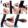 Handy Bike Safety Laser Caution Flashing Tail Light Riding Kit