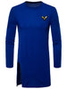 Crew Neck Side Slit Embroidered Badge T-shirt
