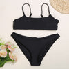Spaghetti Strap Padded Backless Low Waist Women Bikini Set