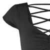 Lace Up Empire Waist Flounce T-shirt