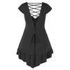 Lace Up Empire Waist Flounce T-shirt