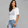 Short Sleeve Bra Print T-shirt
