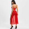 Crop Top With High Waisted Mesh Skirt
