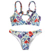 Floral Tropical Strappy Bikini Swimwear