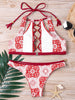 Mandala Print Halter Neck Bikini Set